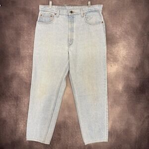 Vintage Levis 550 Jeans Mens 38x30 Light Wash Blue Relaxed Tapered Made USA